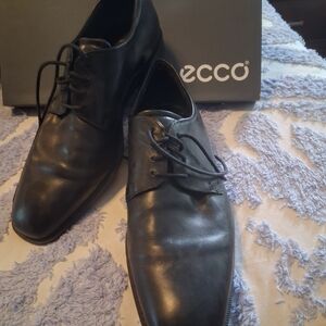 ECCO Men's Black Leather Shoes